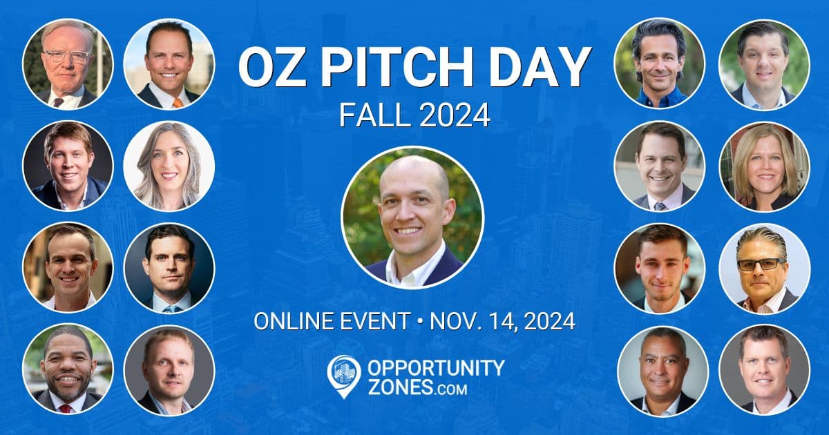 OpportunityZones.com To Host OZ Pitch Day On Nov. 14, 2024